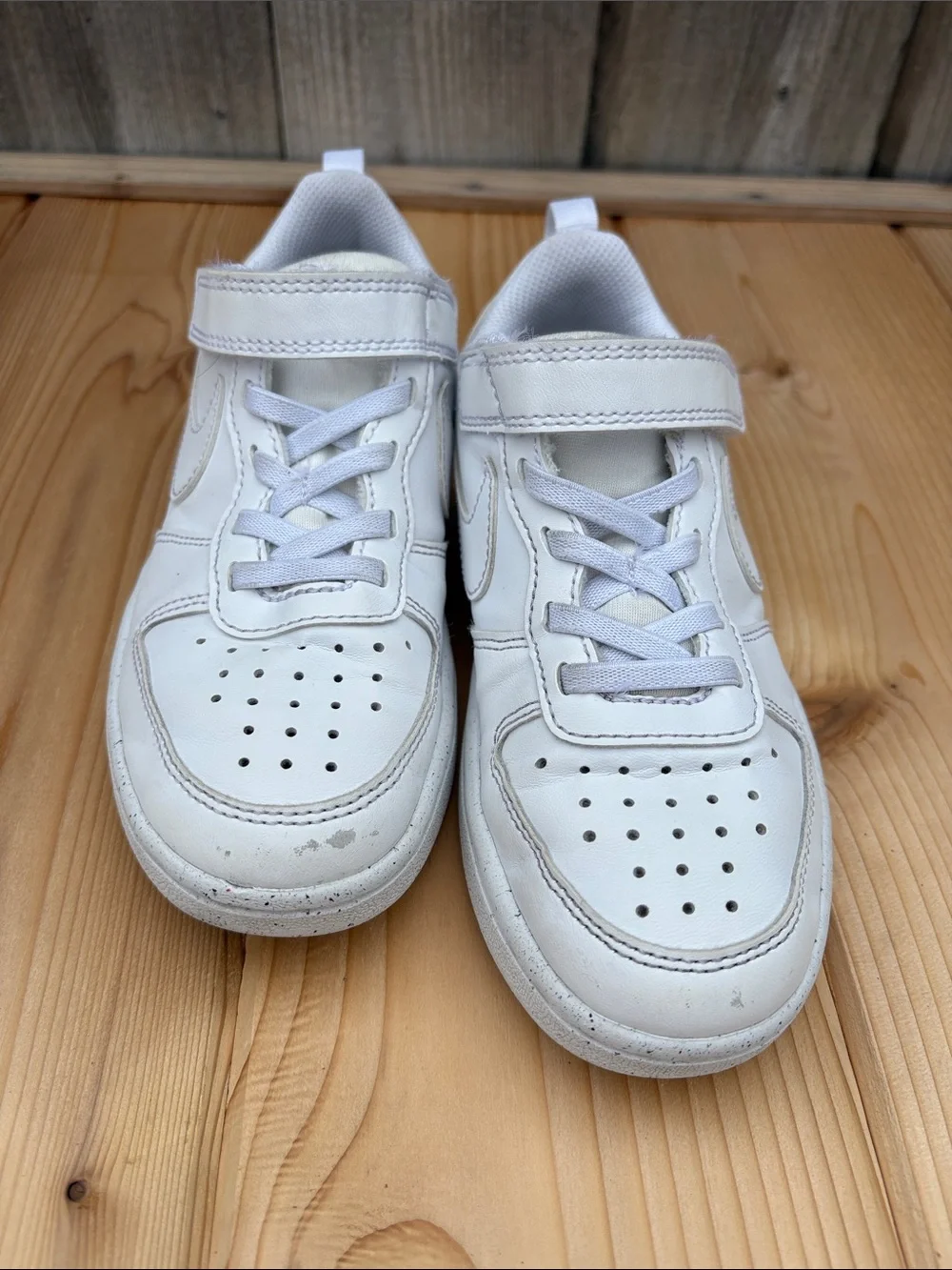 Nike Kids White Low-Top Velcro & Lace Sneakers